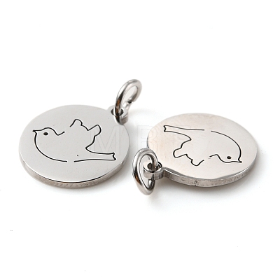 Non-Tarnish 304 Stainless Steel Charms STAS-D050-07P-05-1