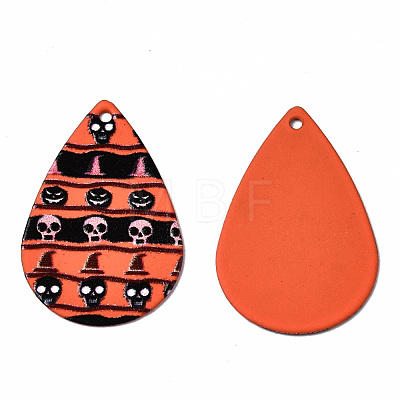 Spray Painted Iron Pendants IFIN-T016-79-1