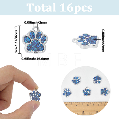 16Pcs Alloy Enamel Charms ENAM-SC0007-01-1