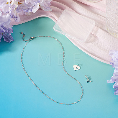 1Pc 304 Stainless Steel Cable Chain Necklaces NJEW-TA0001-24R-1