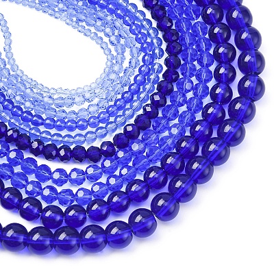 Electroplate Glass Beads Strands EGLA-FS0001-42D-1