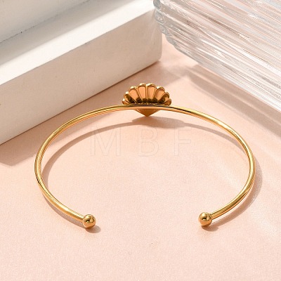 304 Stainless Steel Cuff Bangles STAS-Z108-08G-02-1