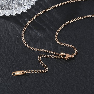 2MM 304 Stainless Steel Cable Chain Necklaces for Women SA-CBACA62-01RG-1
