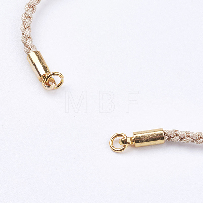 Braided Cotton Cord Bracelet Making MAK-I006-23G-1