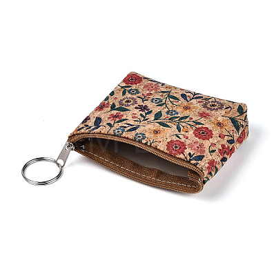 Floral Cork Wallets AJEW-N003-12-1