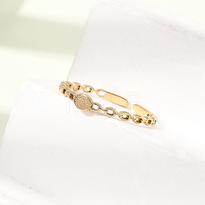 304 Stainless Steel Cuff Open Rings SA-CBAD22F-01G-B-1