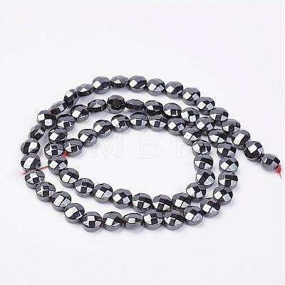 Non-magnetic Synthetic Hematite Beads Strands G-F396-11-6mm-1