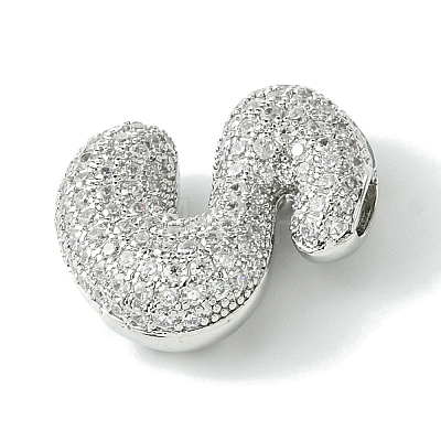 Rack Plating Brass Cubic Zirconia Pendants KK-S378-02P-S-1