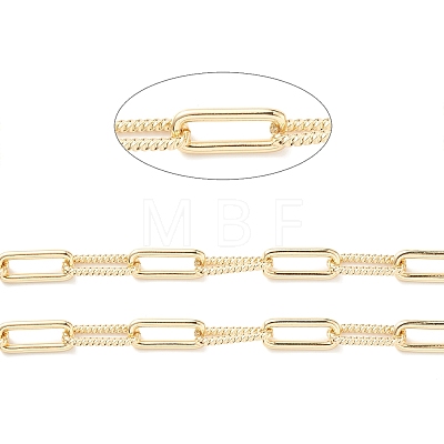 Rack Plating Brass Paperclip Chains CHC-K013-06B-1