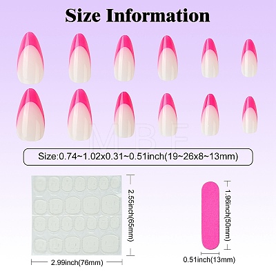 ABS Plastic Full Cover Press On False Nails DIY-CJC0006-12B-1