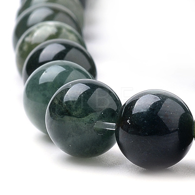 Natural Moss Agate Beads Strands X-G-S259-18-8mm-1