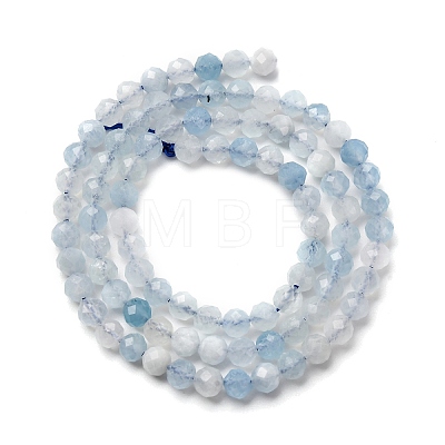 Natural Aquamarine Beads Strands G-A276-C09-4mm-02-1