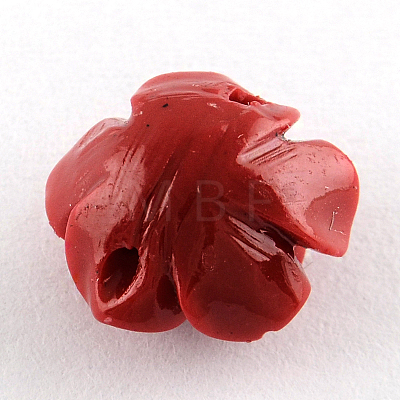 Dyed Flower Synthetical Coral Beads X-CORA-R011-28D-1