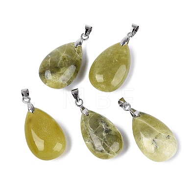 Natural Lemon Jade Pendants G-N362-03P-11-1