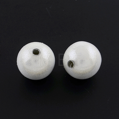 Spray Painted Acrylic Beads MACR-Q154-8mm-001-1