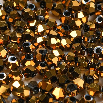 Full Plated Electroplate Glass Beads EGLA-M300-02A-FP03-1