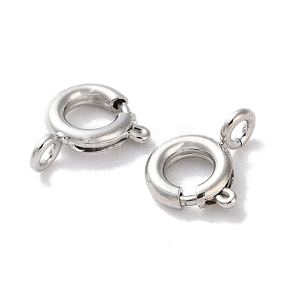 Rack Plating Brass Spring Ring Clasps KK-F090-22P-1