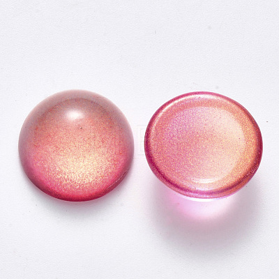 Transparent Spray Painted Glass Cabochons GLAA-S190-013C-F02-1