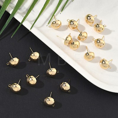 SHEGRACE Brass Stud Earring Findings XGR0025G-36G-1