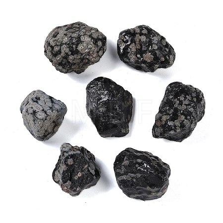Raw Rough Natural Snowflake Obsidian Beads G-C140-08-1