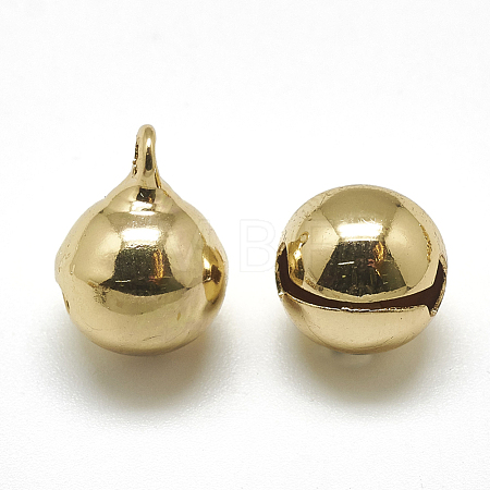 Brass Bell Charms KK-T032-041G-1