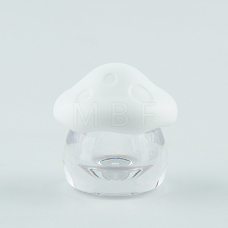 Mushroom Shape Transparent Acrylic Refillable Container with PP Plastic Cover PW-WG73815-09-1