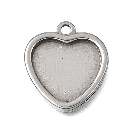 304 Stainless Steel Pendant Cabochon Settings STAS-F365-01B-P-1