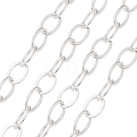 Electroplate Brass Paperclip Chains CHC-L019-31S-1