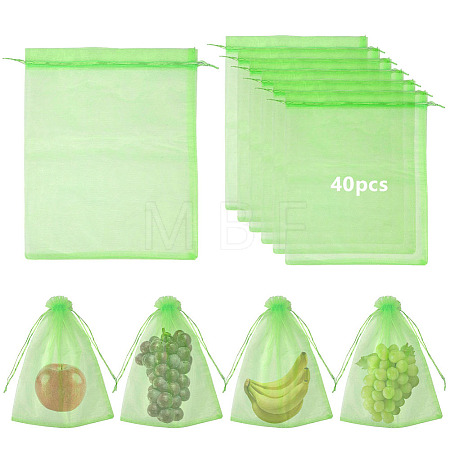 40Pcs Organza Packing Pouches Drawstring Bags ABAG-DL0001-01-1