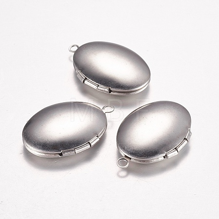 Tarnish Resistant 316 Stainless Steel Locket Pendants STAS-G168-15P-1