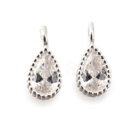 925 Sterling Silver Pave Clear Cubic Zirconia Charms STER-D306-04S-01-1