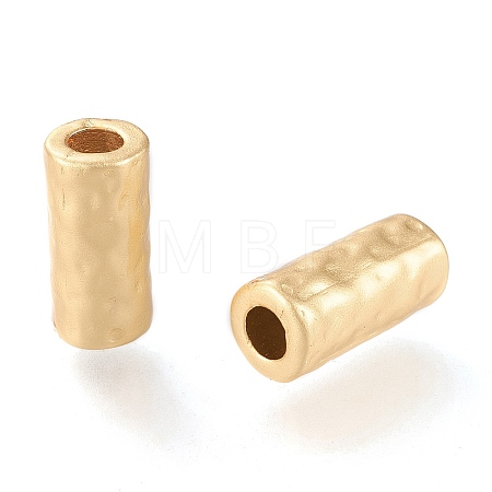 Eco-Friendly Matte Alloy Tube Beads X-PALLOY-N161-03-MG-NR-1