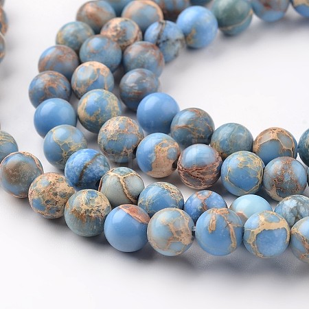 Natural Imperial Jasper Beads Strands G-I122-10mm-13-1