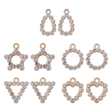 10Pcs 5 Style UV Plating Acrylic Pendants OACR-YW0001-67-1