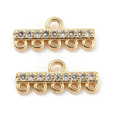 Brass Micro Cubic Zirconia Chandelier Components Links X-KK-Q789-47G-1