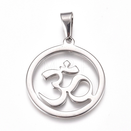 Non-Tarnish Yoga 304 Stainless Steel Pendants STAS-I135-24P-1