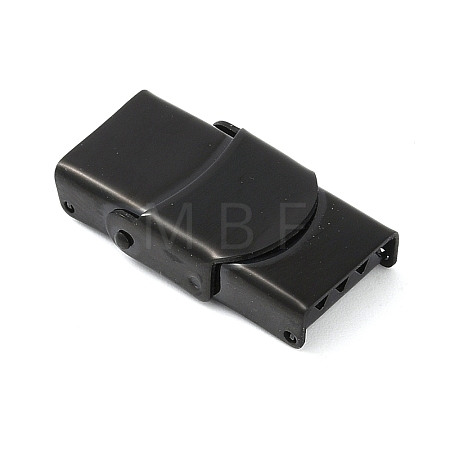 Ion Plating(IP) 201 Stainless Steel Watch Band Clasps X-STAS-C006-1-02B-01-1