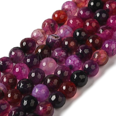 Dyed & Heated Natural Dragon Veins Agate Beads Strands G-P539-A01-09-1