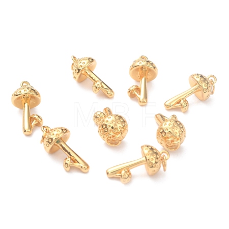 Autumn Theme Brass Pendants KK-O140-19G-1