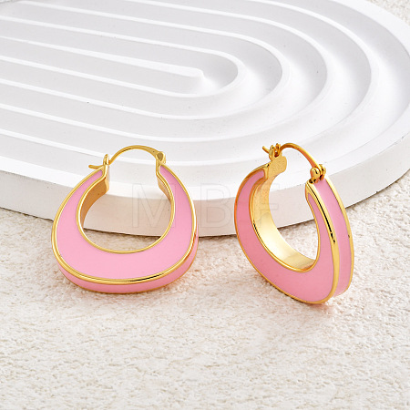Brass Enamel Earrings for Women FS-WGEB882-02-1