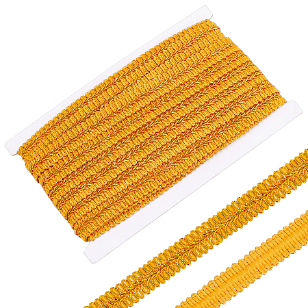 Polyester Metallic Braided Lace Trim OCOR-WH0074-92G-1