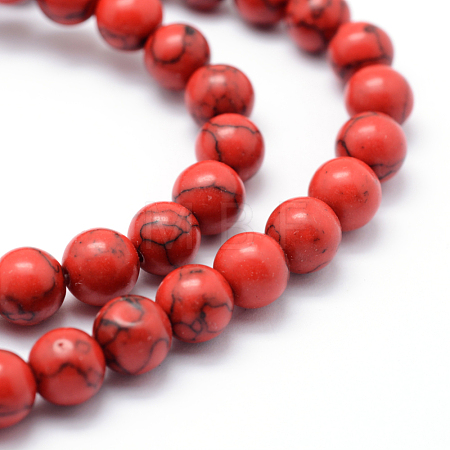 Synthetic Howlite Bead Strand G-E439-10mm-01A-1