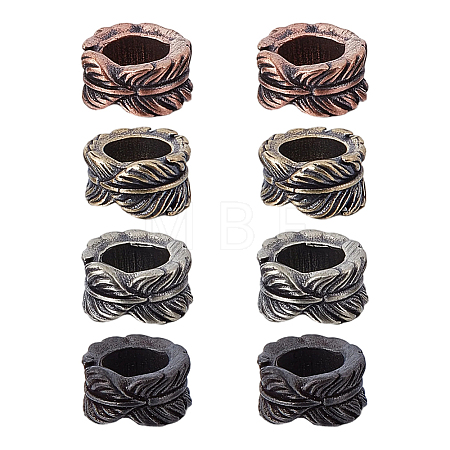 8Pcs 4 Colors Brass European Beads KK-ME0004-22-1