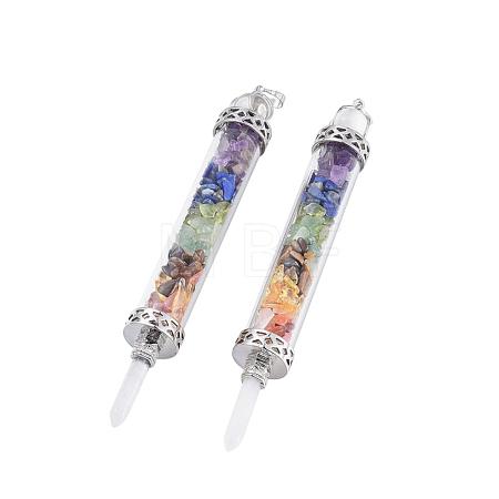 Natural Mixed Stone Big Pointed Pendants G-F650-C13-1
