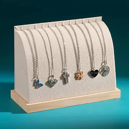Velvet Necklace Organizer Display Stands PW-WG42274-04-1