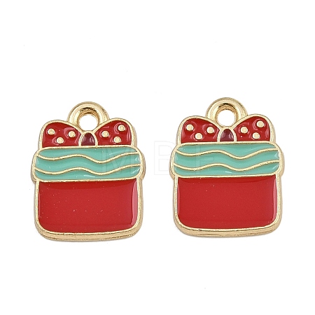 Christmas Themes Alloy Enamel Pendants ENAM-Z023-01G-04-1