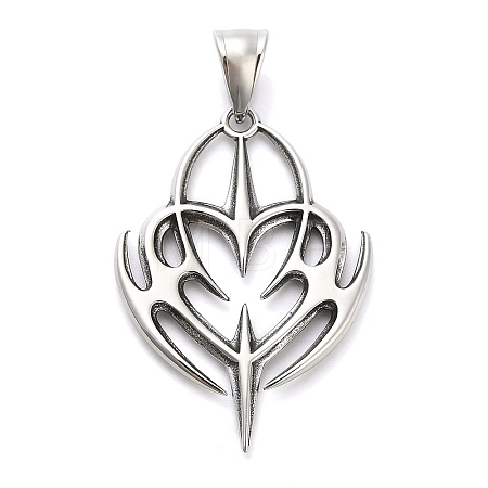 316 Surgical Stainless Steel Pendants STAS-A123-15AS-1