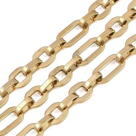 201 Stainless Steel Oval Link Chains CHS-F024-02B-G-1