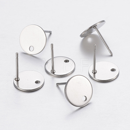 Non-Tarnish 304 Stainless Steel Stud Earring Findings X-STAS-P198-25-12mm-1