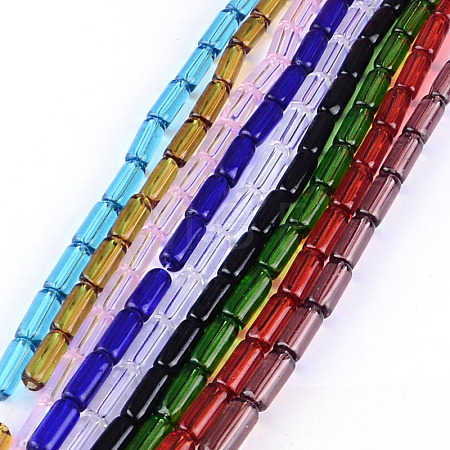 Transparent Glass Bead Strands GLAA-R162-10x4-M-1